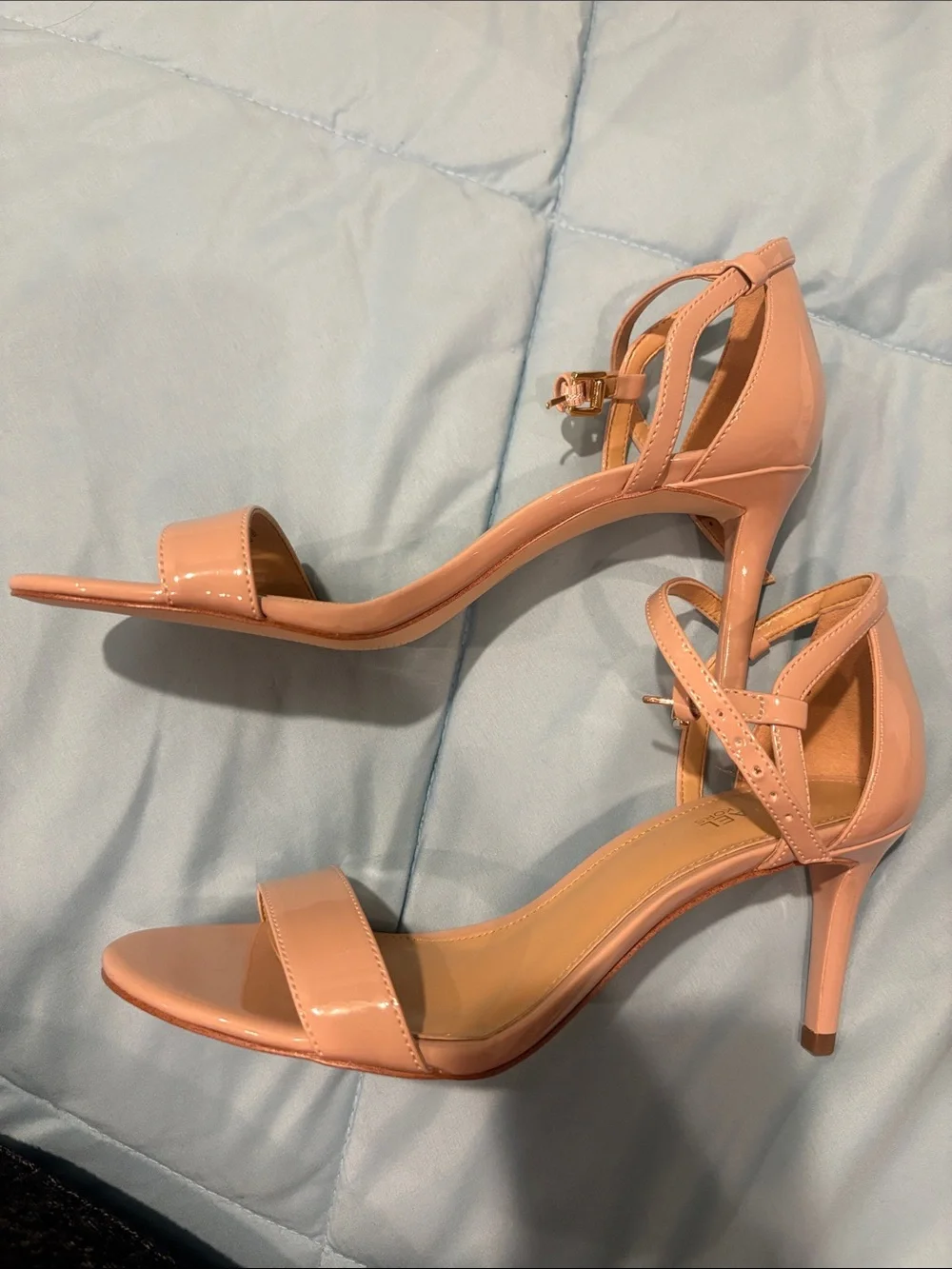 Michael Kors Blush Patent Leather Ankle-Strap Heels